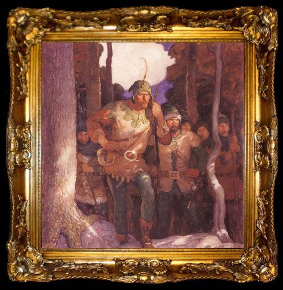 framed  NC Wyeth Robin Hood and the Men of Greenwood, ta009-2
